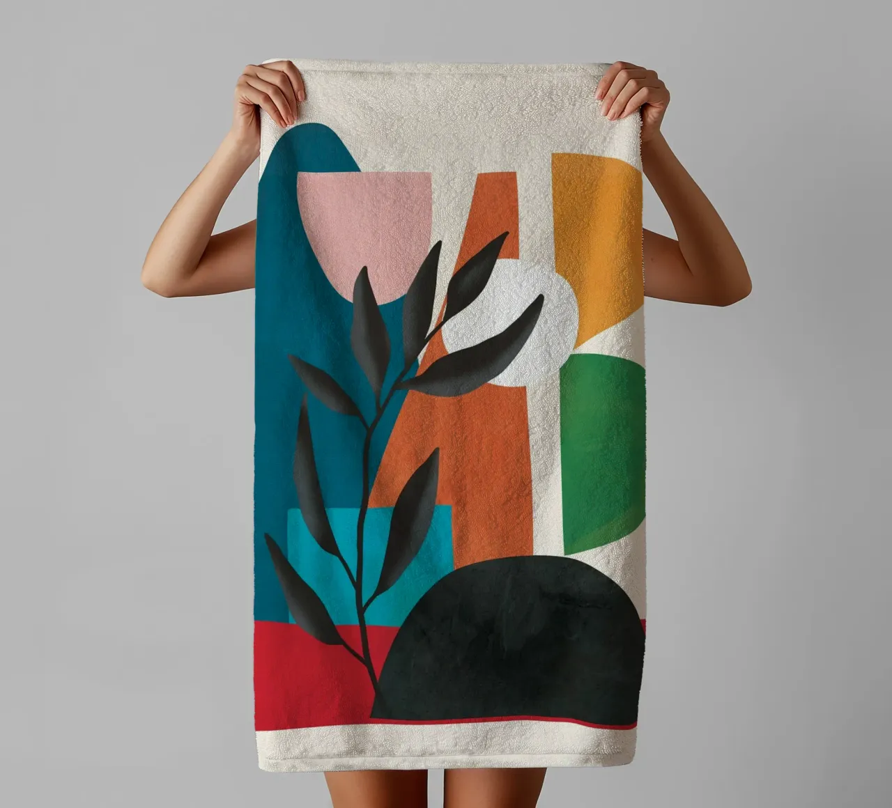 Abstract Minimal Shapes 53 badhanddoek van Flow Line