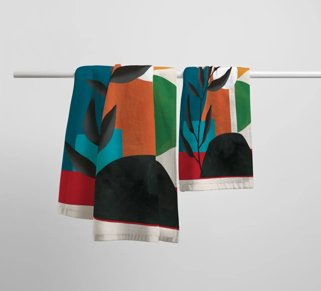 Abstract Minimal Shapes 53 badhanddoek van Flow Line