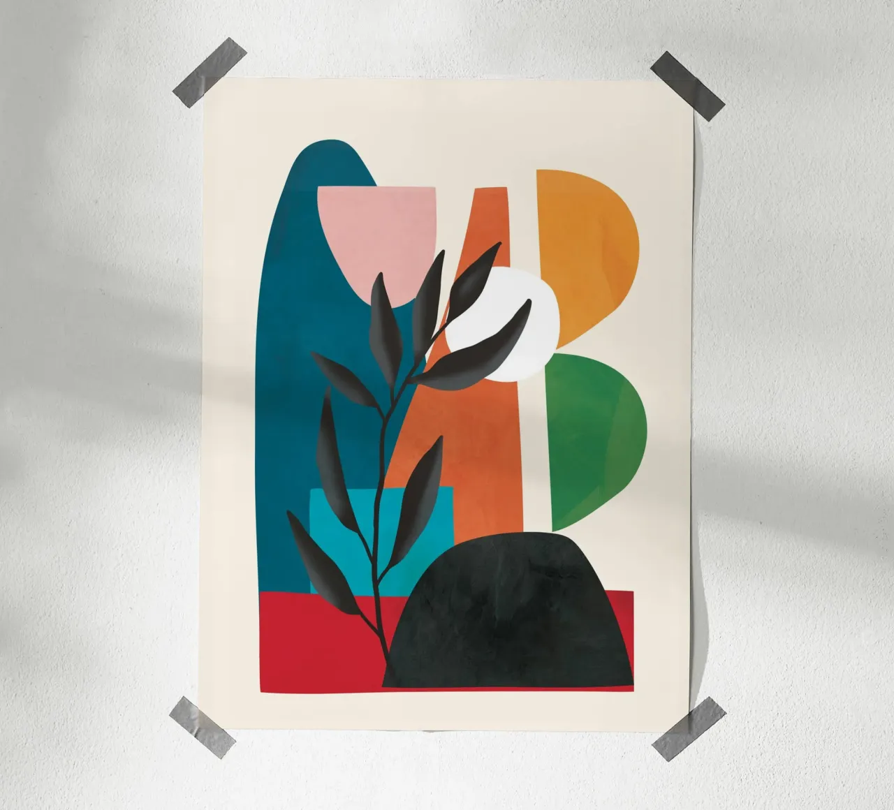 Abstract Minimal Shapes 53 carta hahnemühle da Flow Line