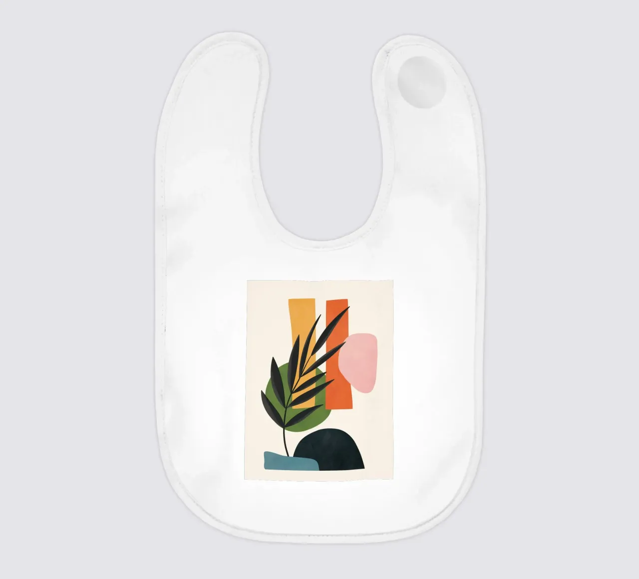 Abstract Minimal Shapes 55 baby bib by Flow Line