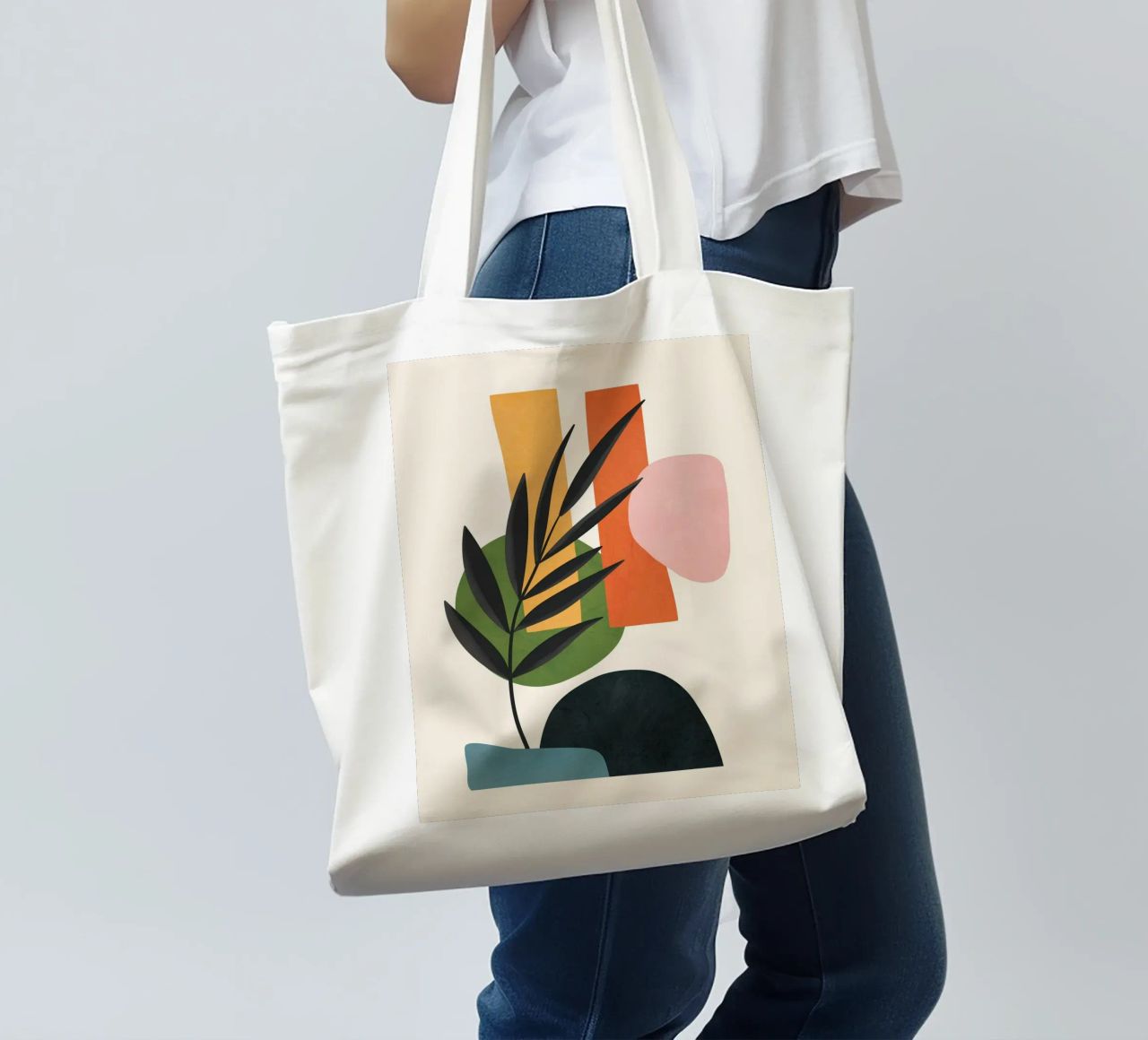 Abstract Minimal Shapes 55 borsa in juta da Flow Line