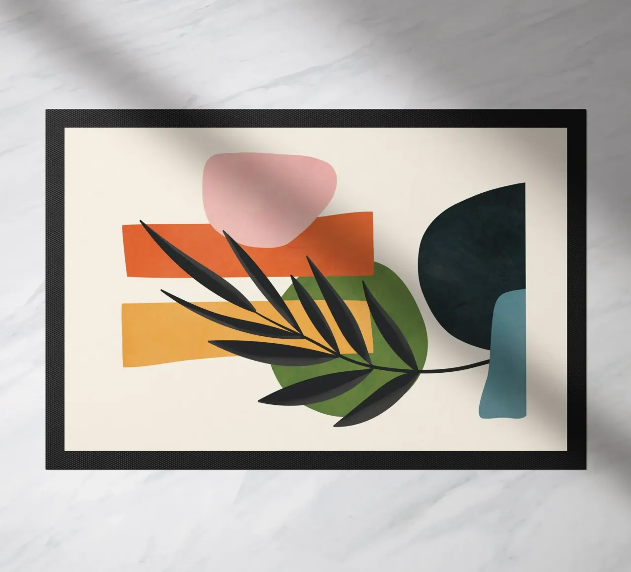 Abstract Minimal Shapes 55 Fußmatte von Flow Line