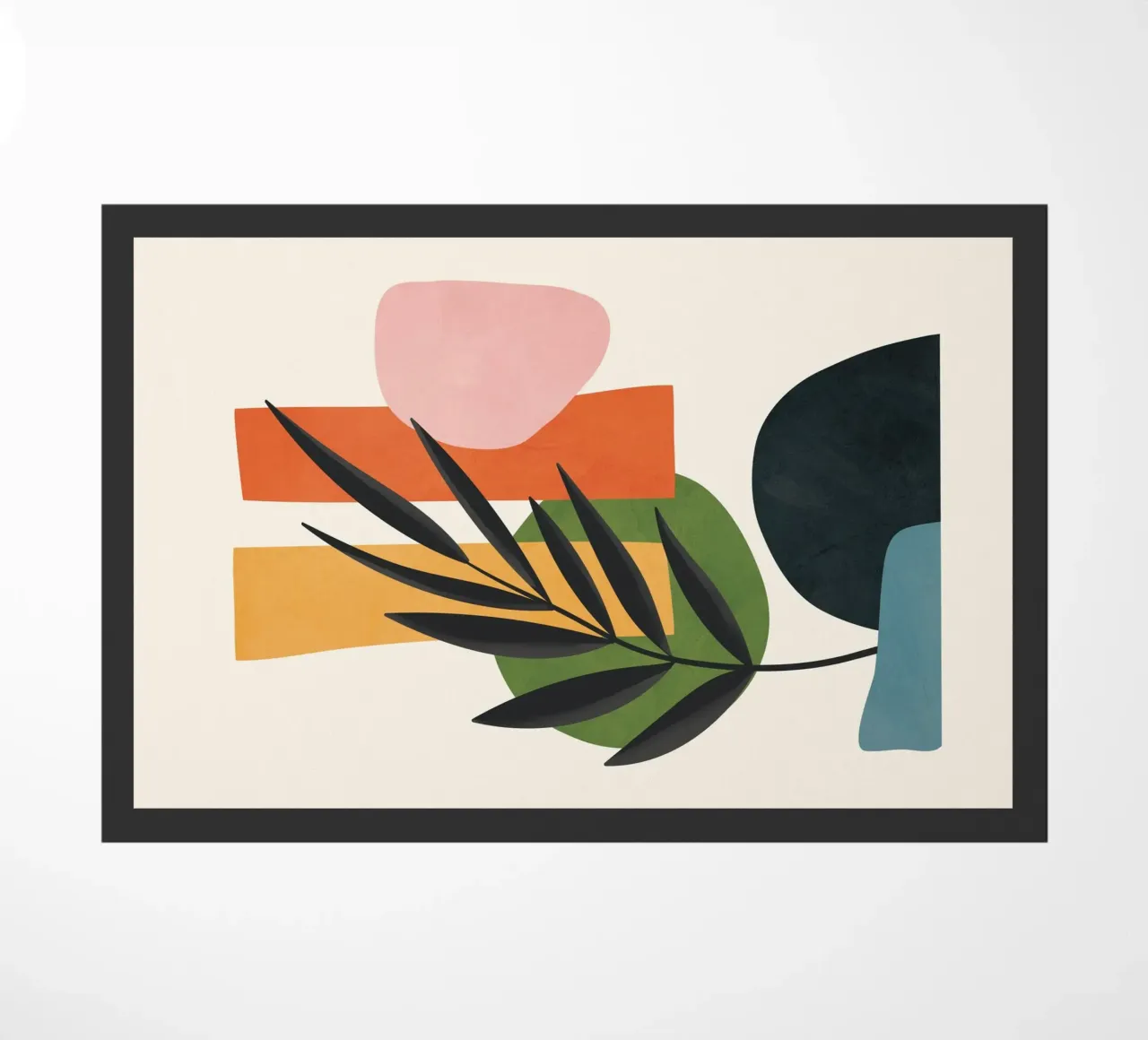 Abstract Minimal Shapes 55 Fußmatte von Flow Line