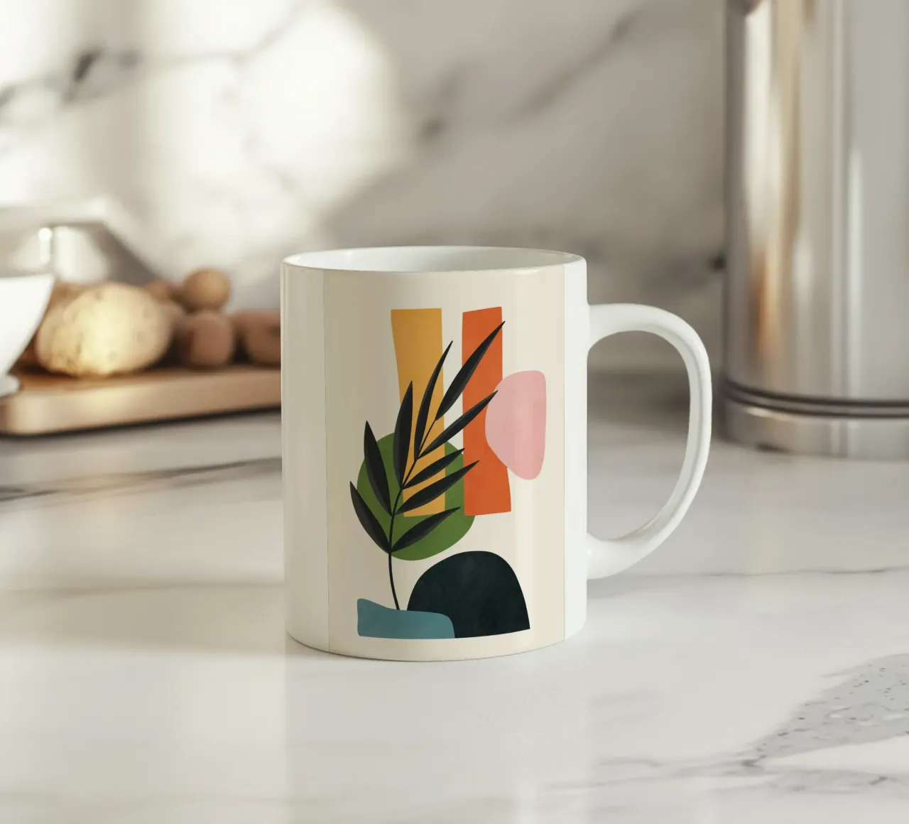 Abstract Minimal Shapes 55 mug en céramique de Flow Line