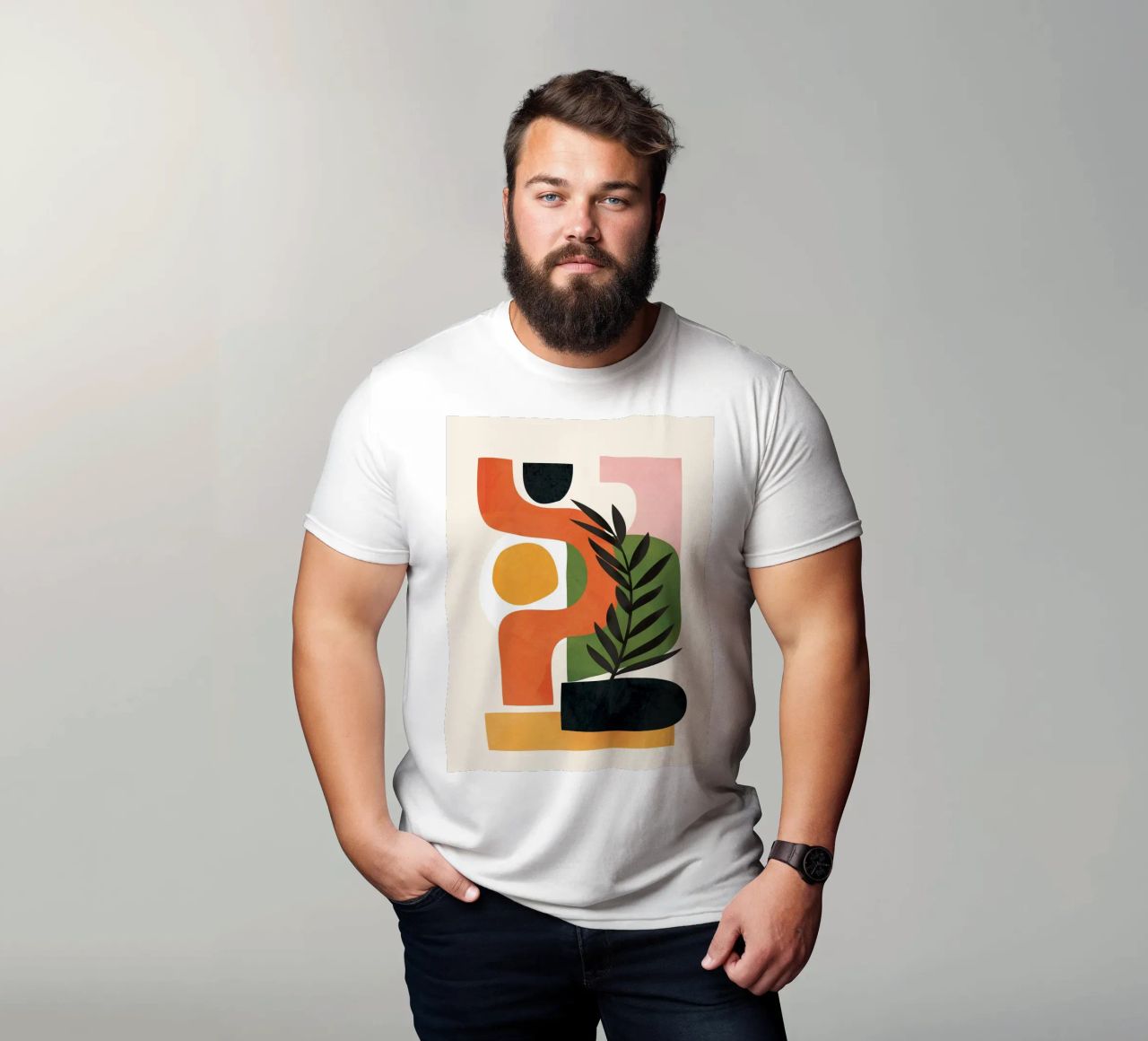 Abstract Minimal Shapes 56 t-shirt da Flow Line