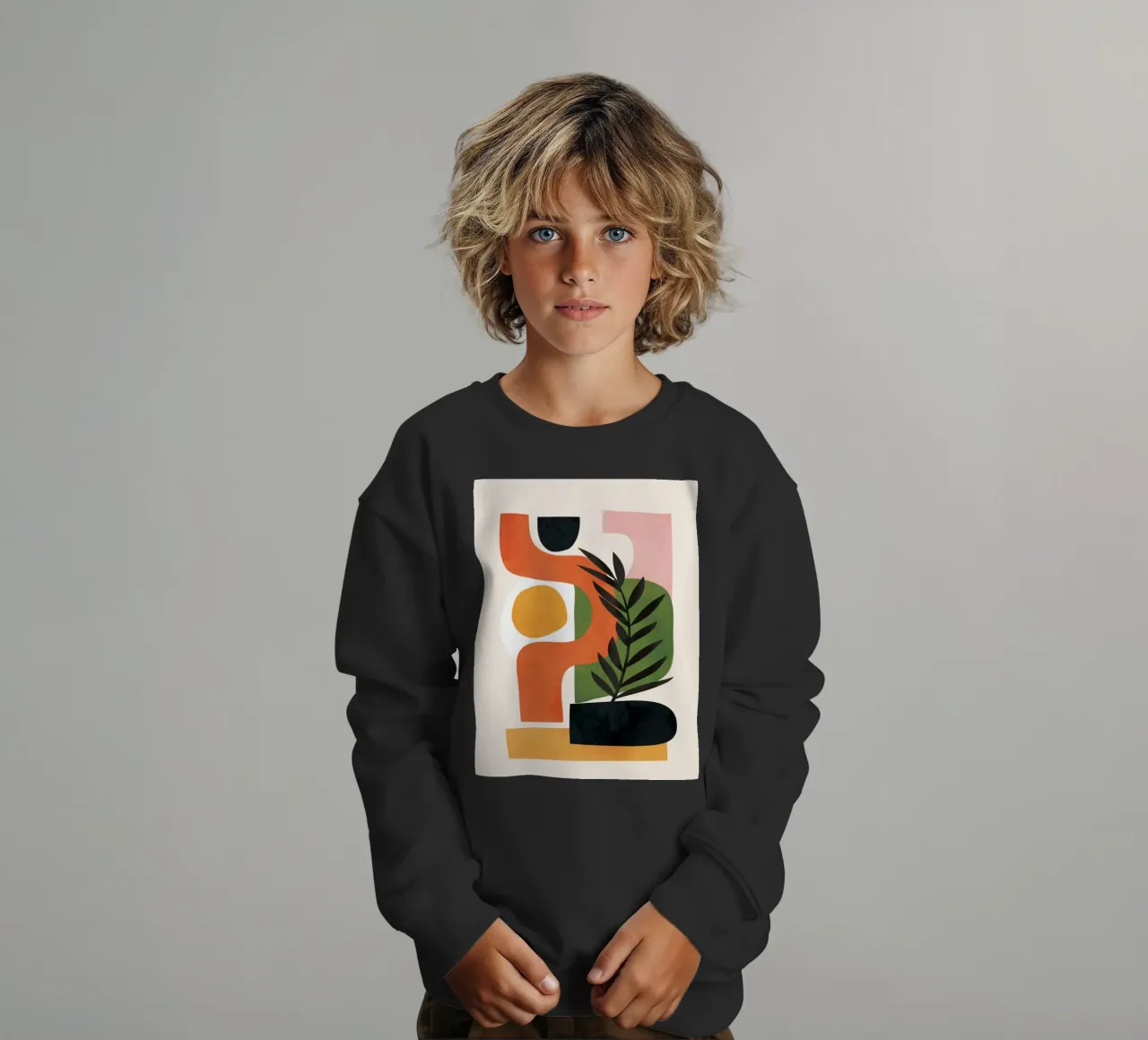 Abstract Minimal Shapes 56 felpa bambino da Flow Line