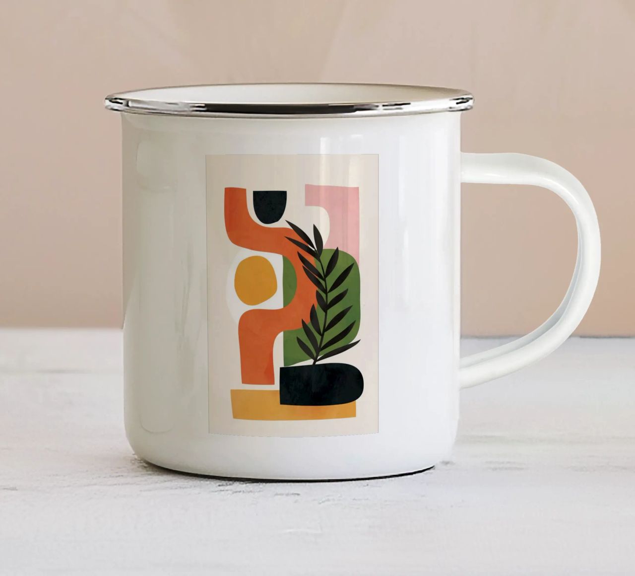 Abstract Minimal Shapes 56 tazza in smalto da Flow Line