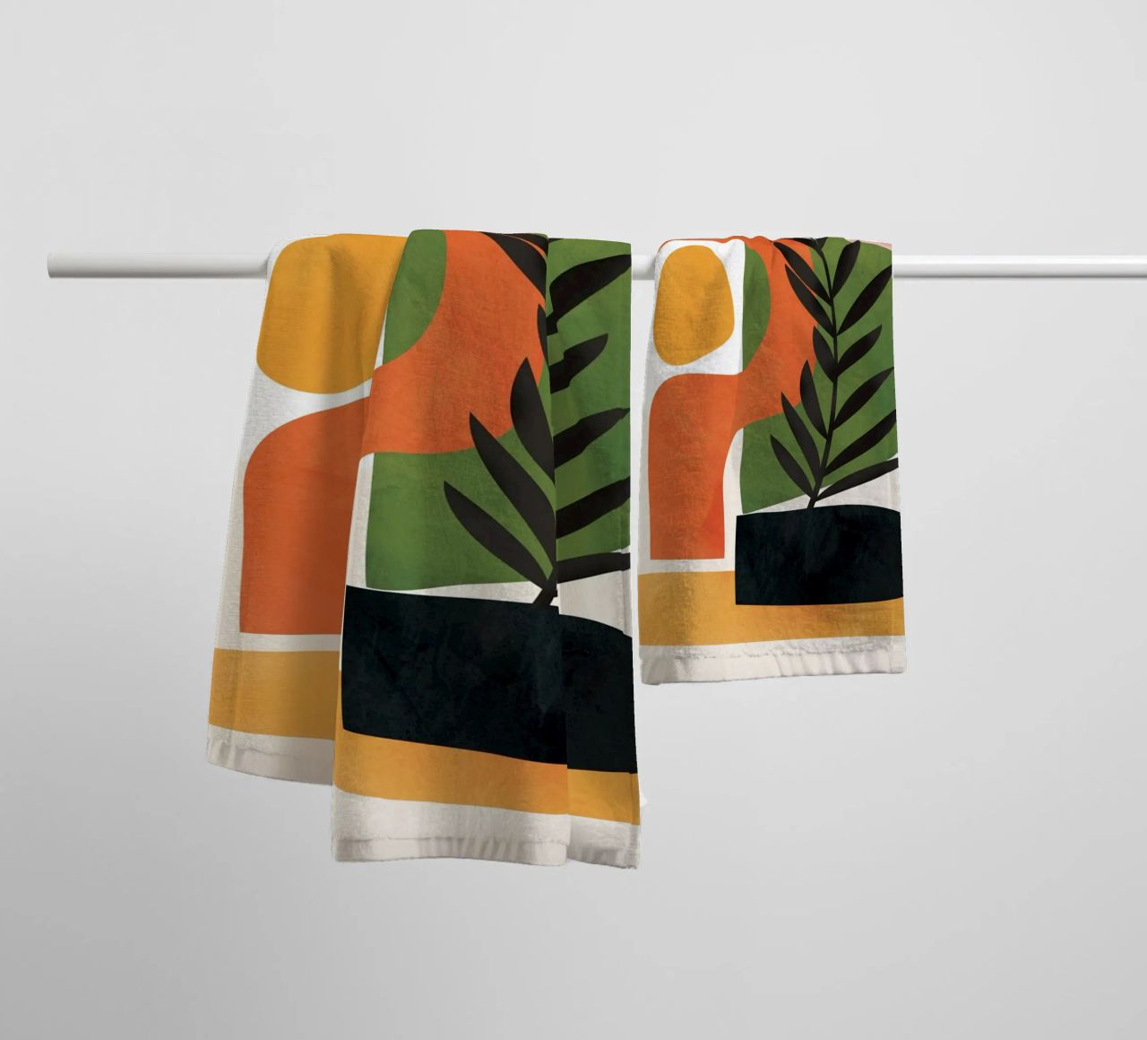 Abstract Minimal Shapes 56 asciugamano da bagno da Flow Line