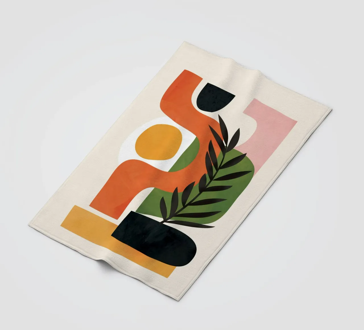 Abstract Minimal Shapes 56 fleece blanket by Flow Line