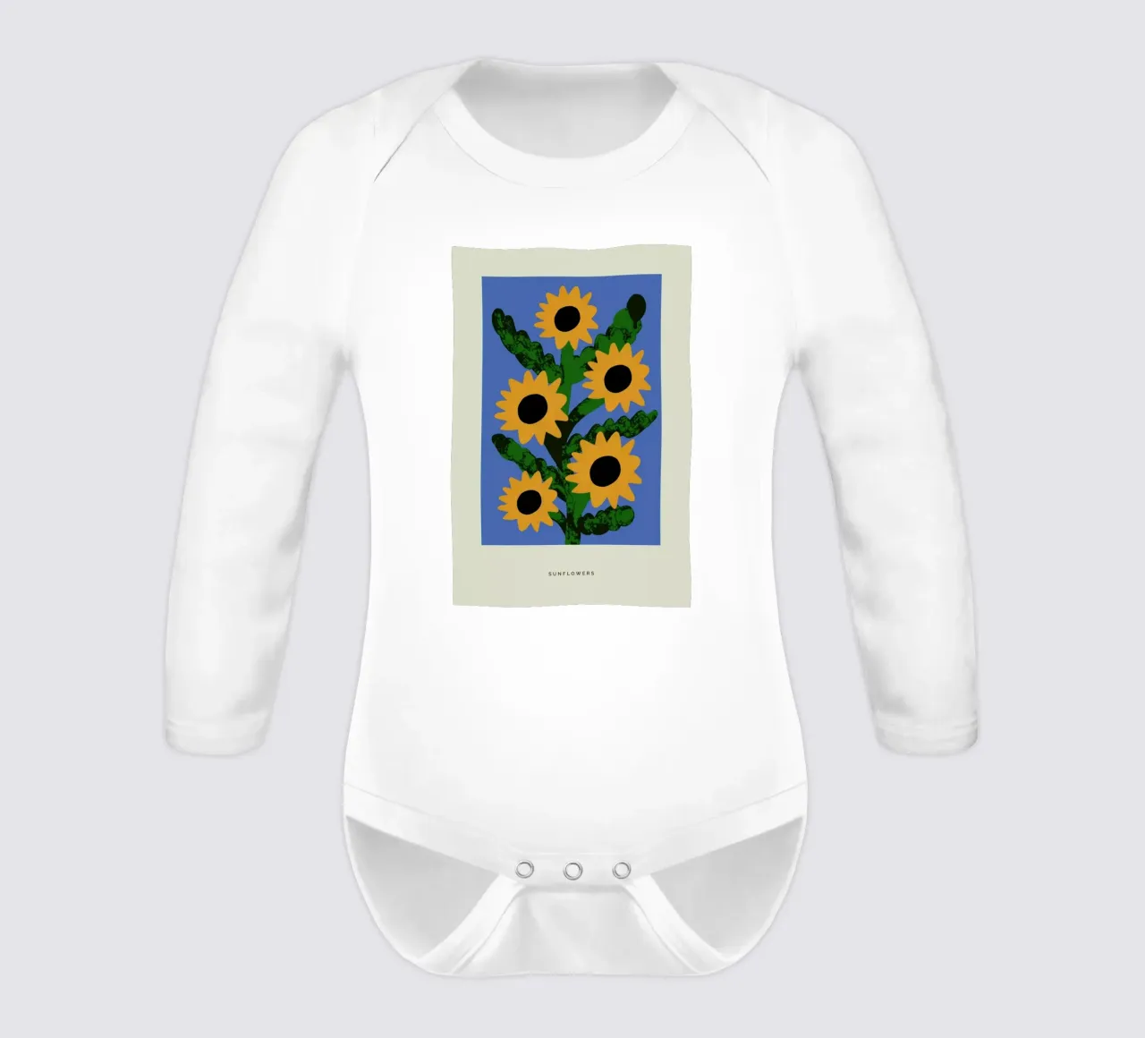 Sunflowers babyrompertje lange mouwen van Studio One