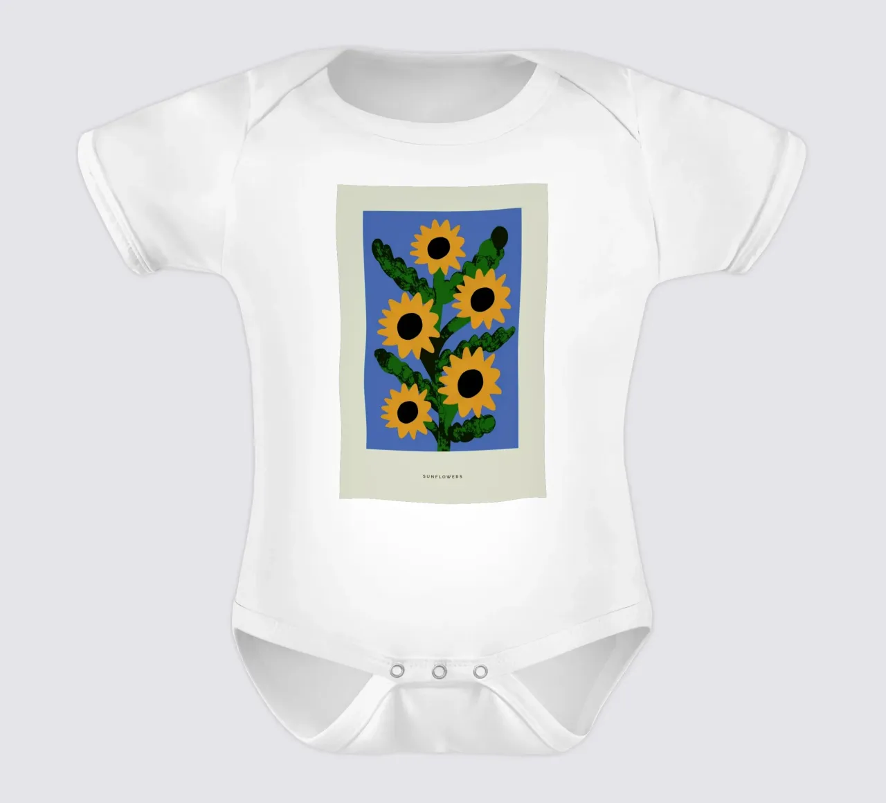 Sunflowers body neonato maniche corte da Studio One