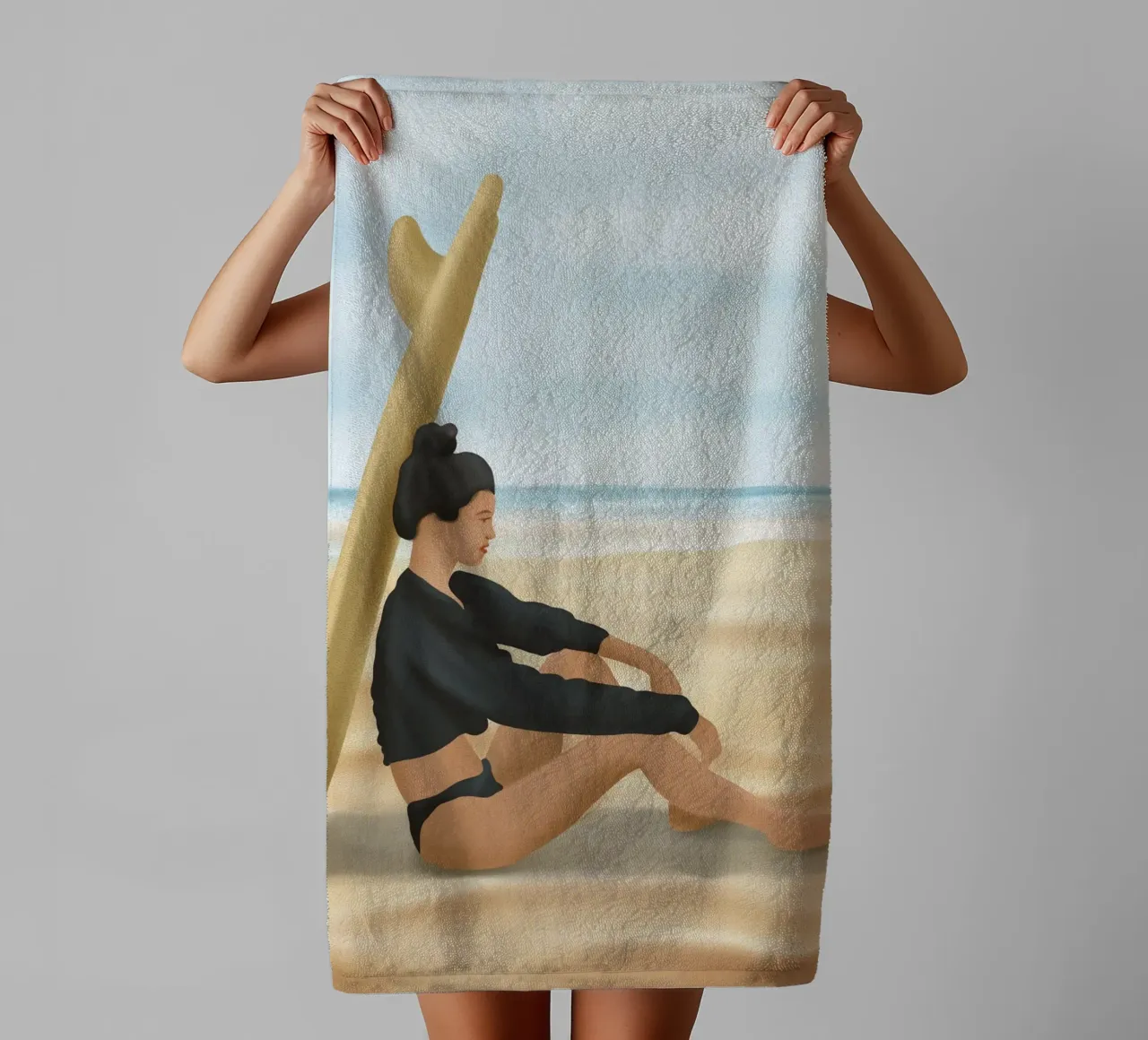 Surfboard Shade asciugamano da bagno da Flow Line