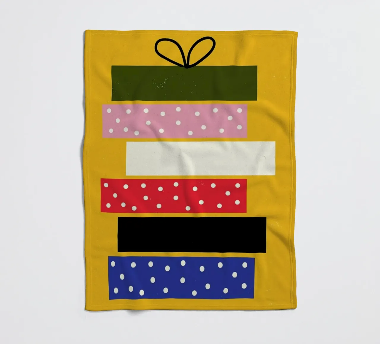 Pile Of Prezzies fleece blanket by daylight design studio