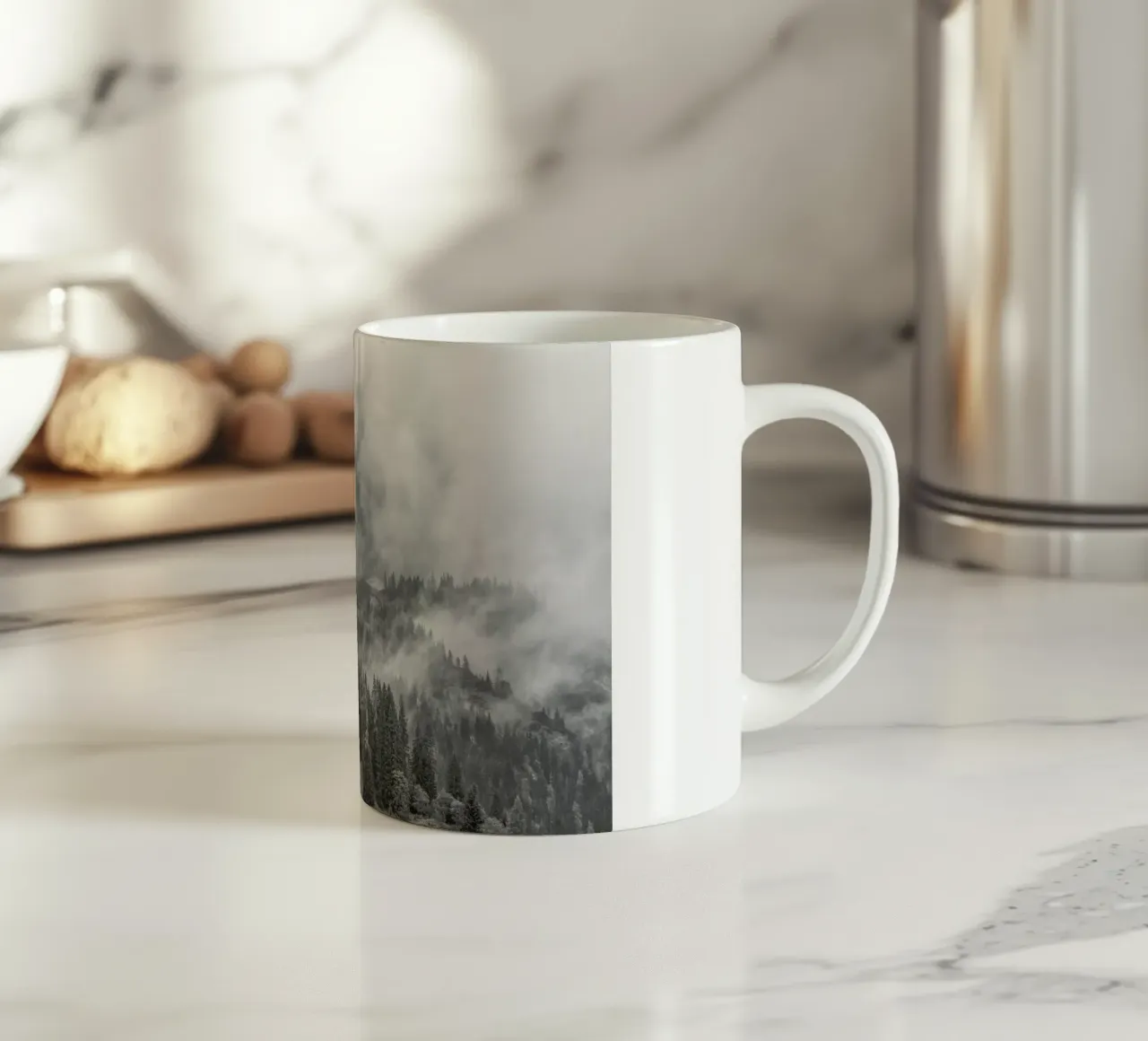 Clouds Forming 2 ceramic mug by Nur Mut