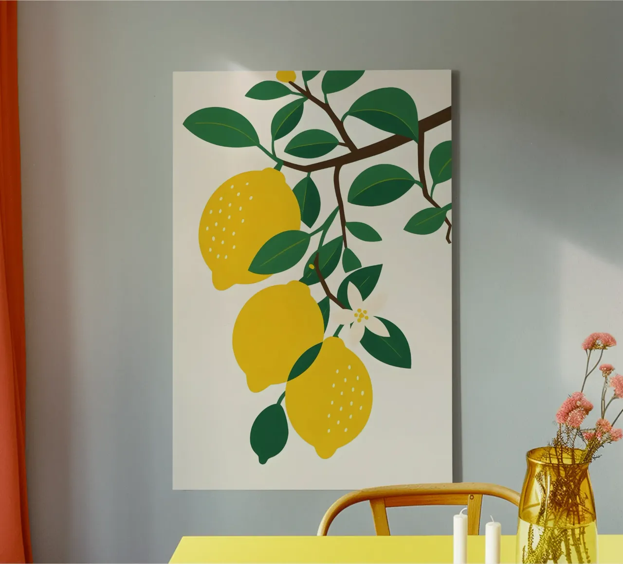 Citronnier toile avec Caisse américaine de Aquarevo