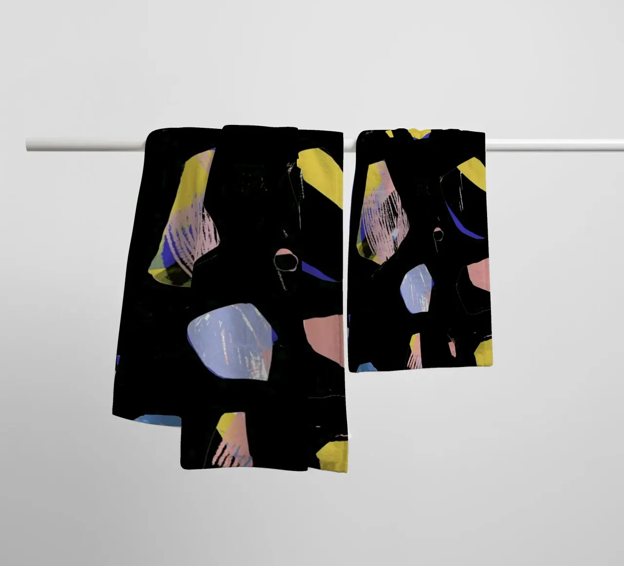 Rocks In Black towel by Jilli Darling Art