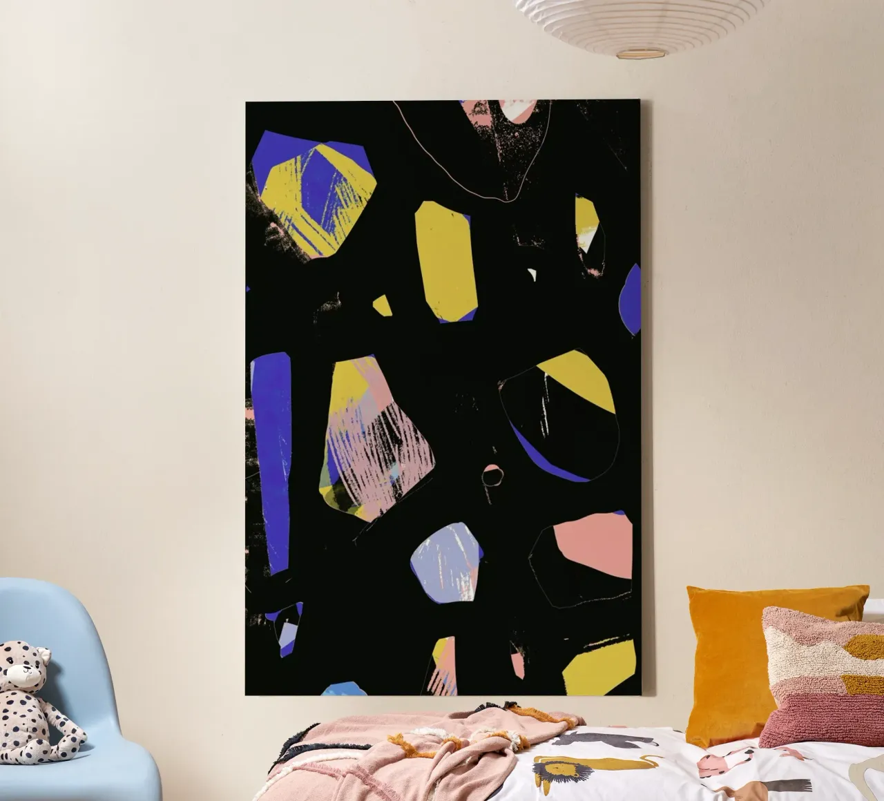 Rocks In Black tela con Cornice a cassetta da Jilli Darling Art