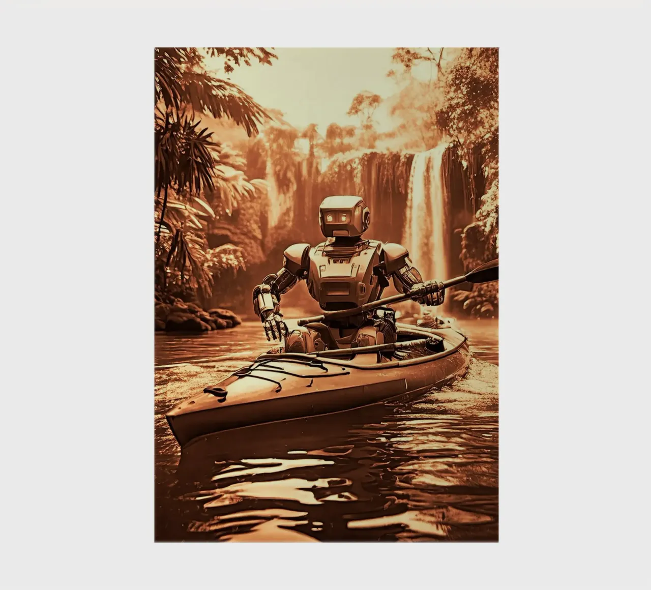ROBOT EN CANOE. Cuivre. notebook by Thierry vobmann photography