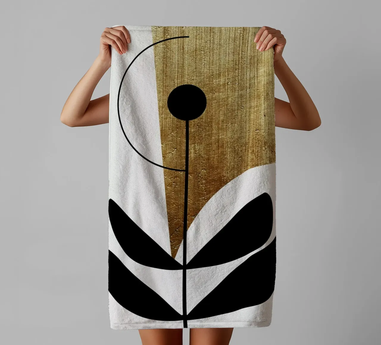 Nara Nero towel by Kubistika