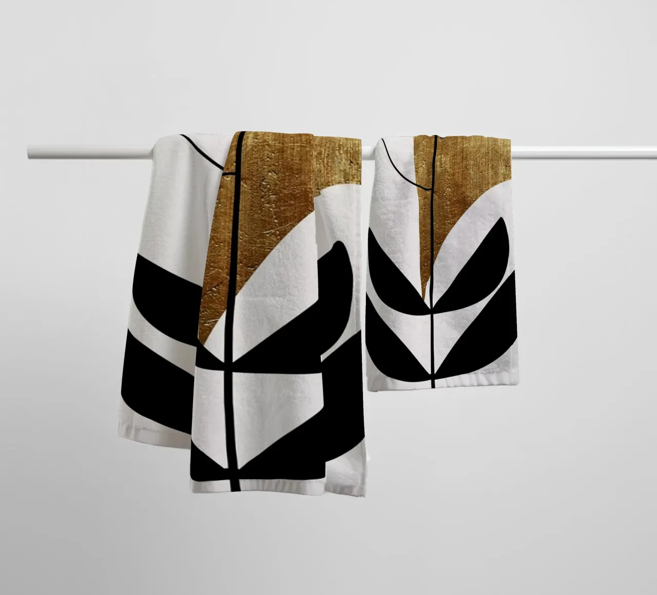 Nara Nero towel by Kubistika