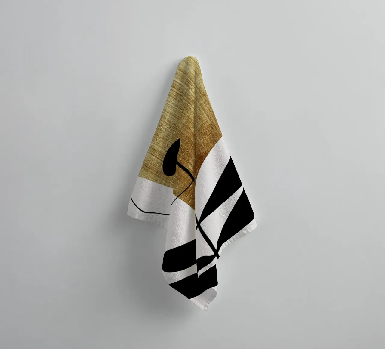 Nara Nero towel by Kubistika
