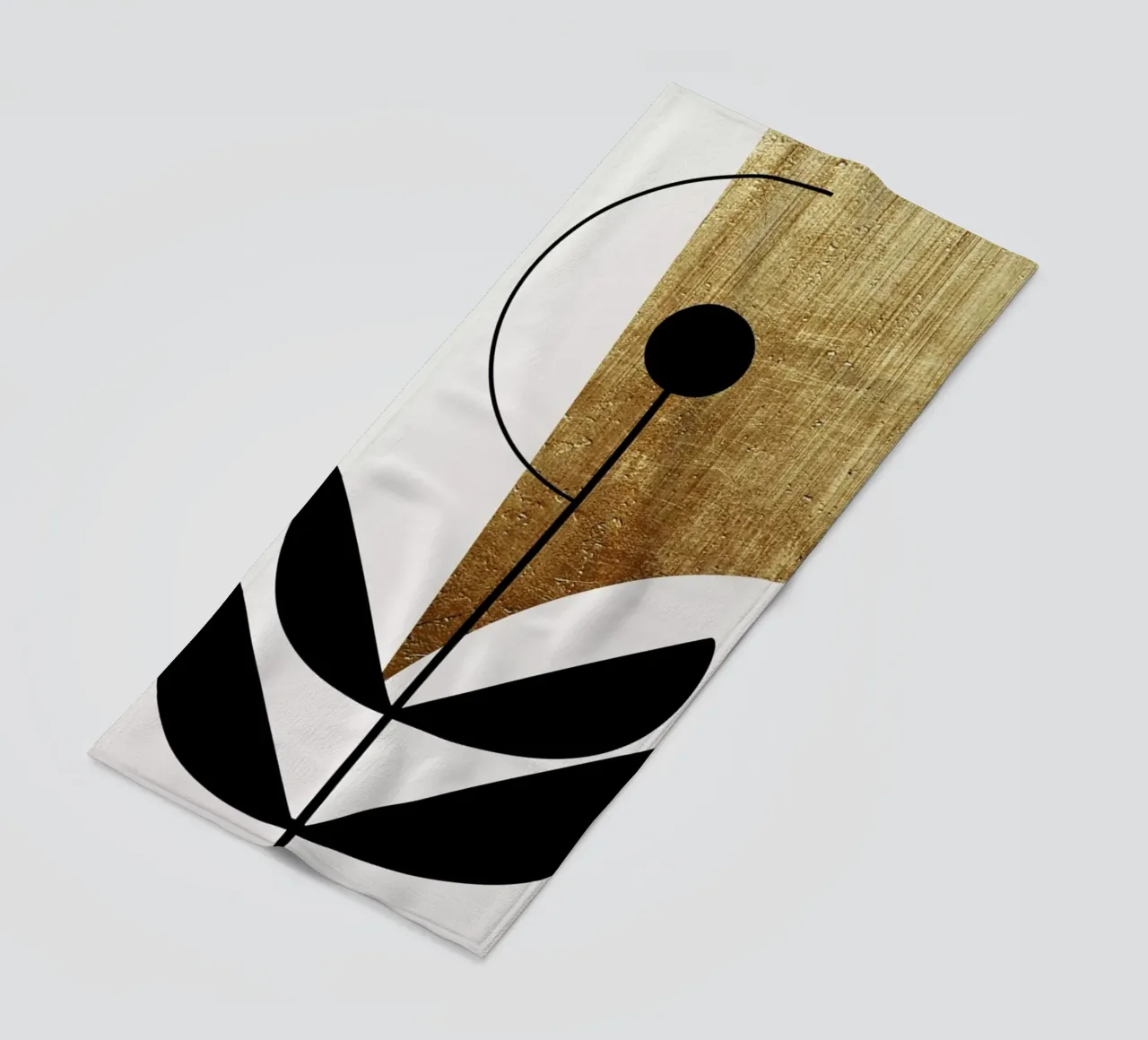 Nara Nero beach towel by Kubistika