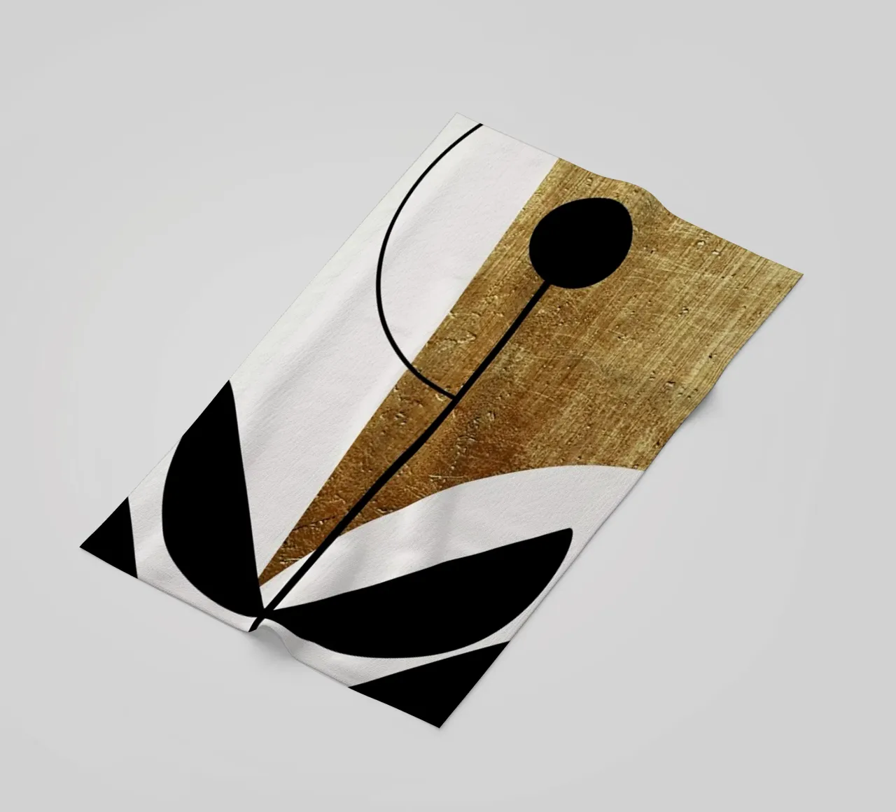 Nara Nero beach towel by Kubistika
