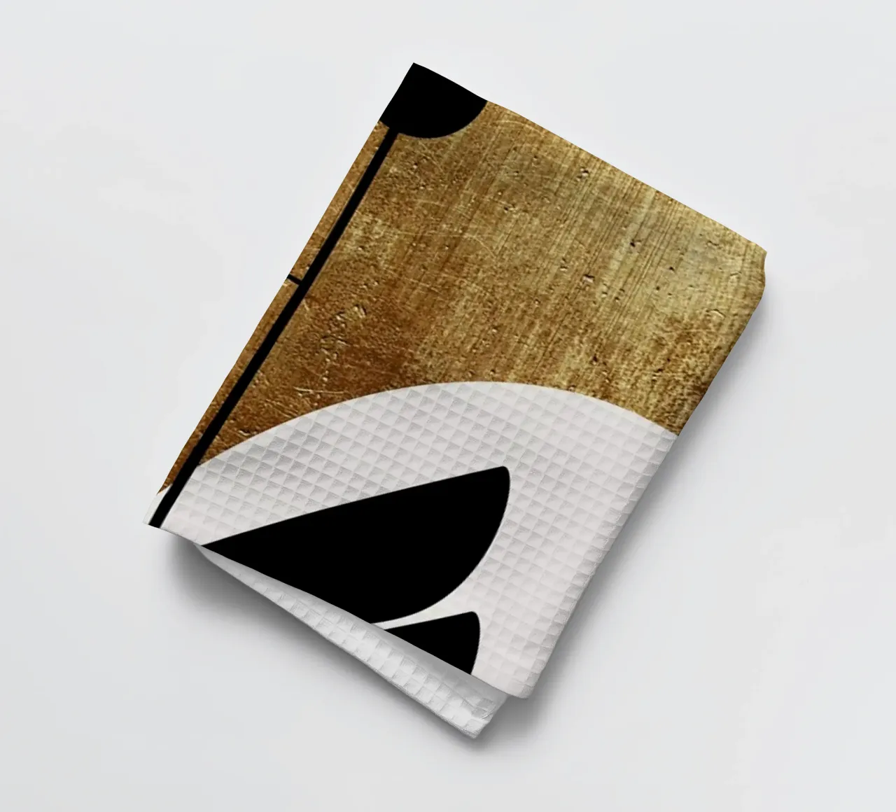 Nara Nero tea towel by Kubistika