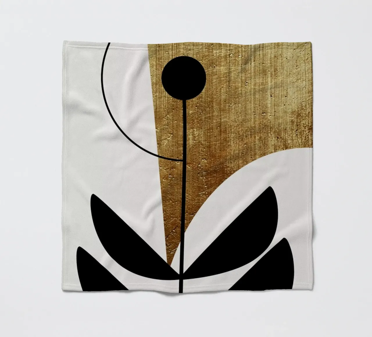 Nara Nero fleece blanket by Kubistika
