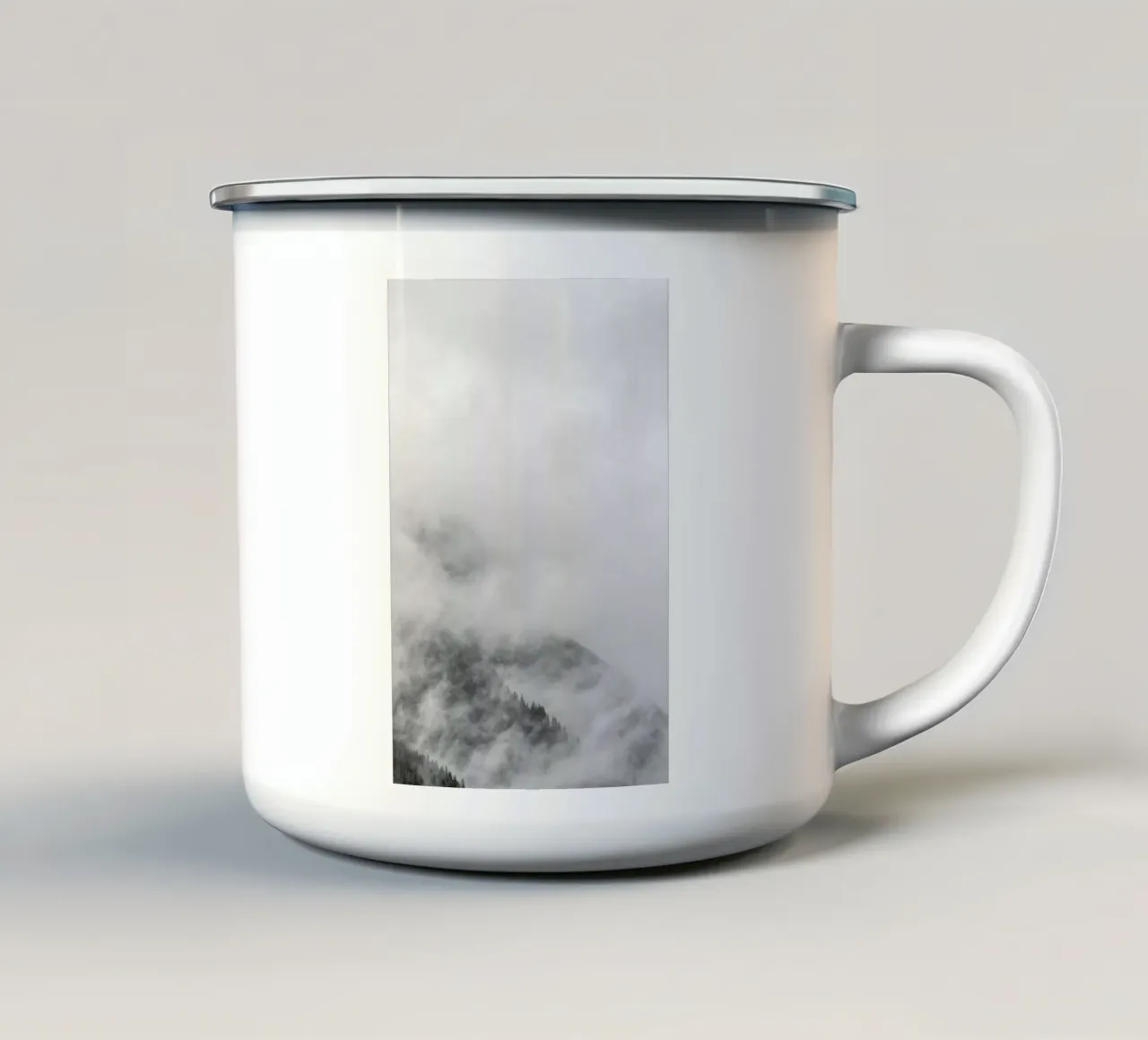 Just A Glimpse 4 enamel mug by Nur Mut