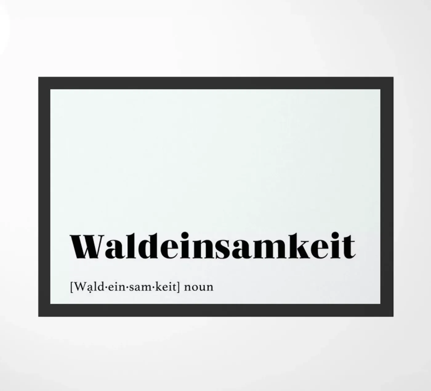 Waldeinsamkeit deurmat van daylight design studio