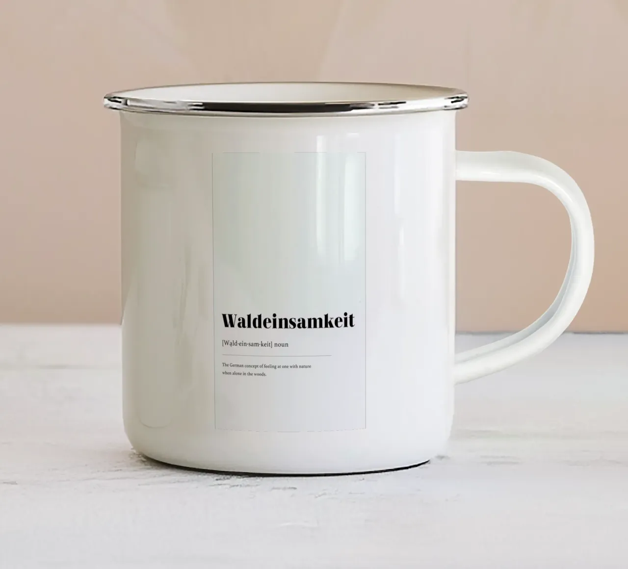 Waldeinsamkeit enamel mug by daylight design studio