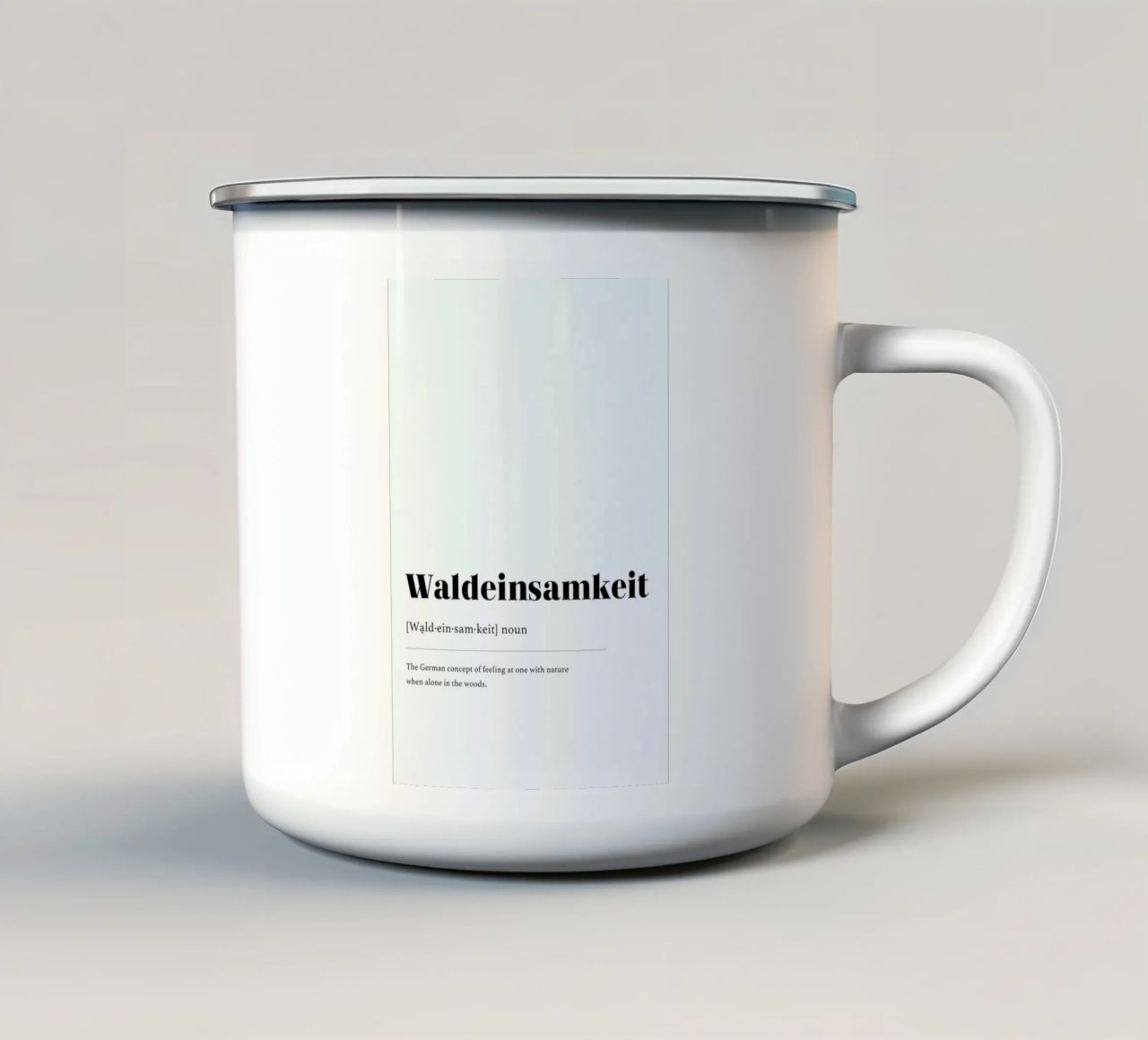 Waldeinsamkeit tazza in smalto da daylight design studio