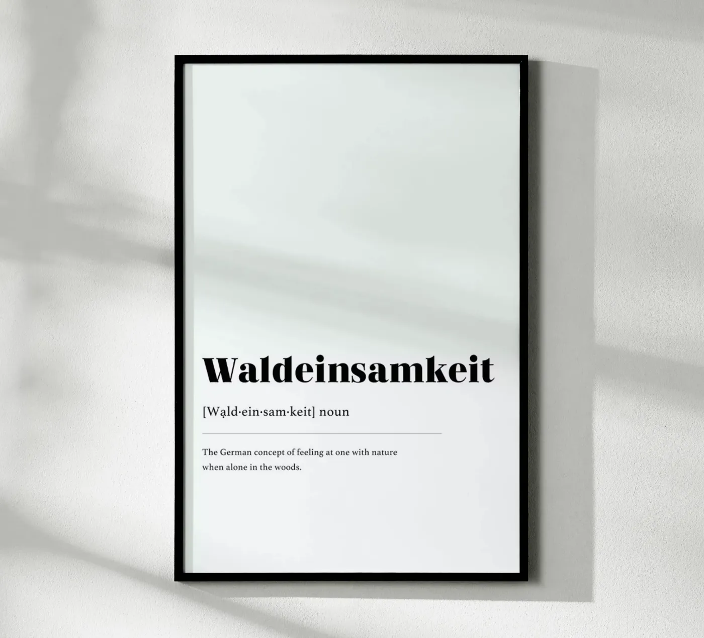 Waldeinsamkeit poster da daylight design studio