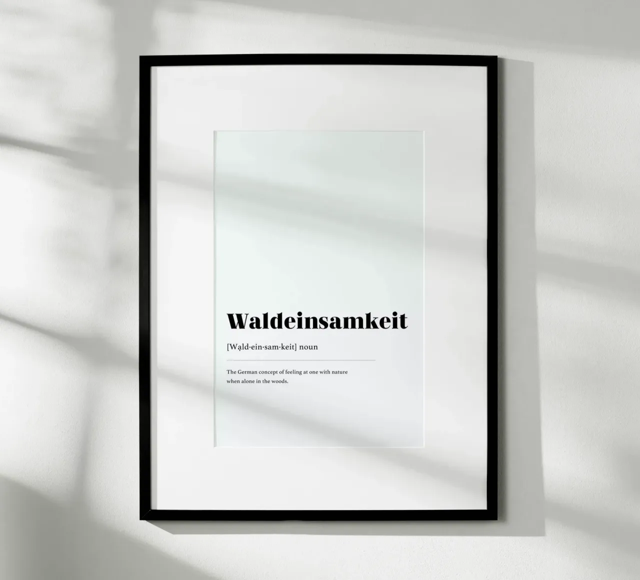 Waldeinsamkeit poster con telaio in alluminio da daylight design studio