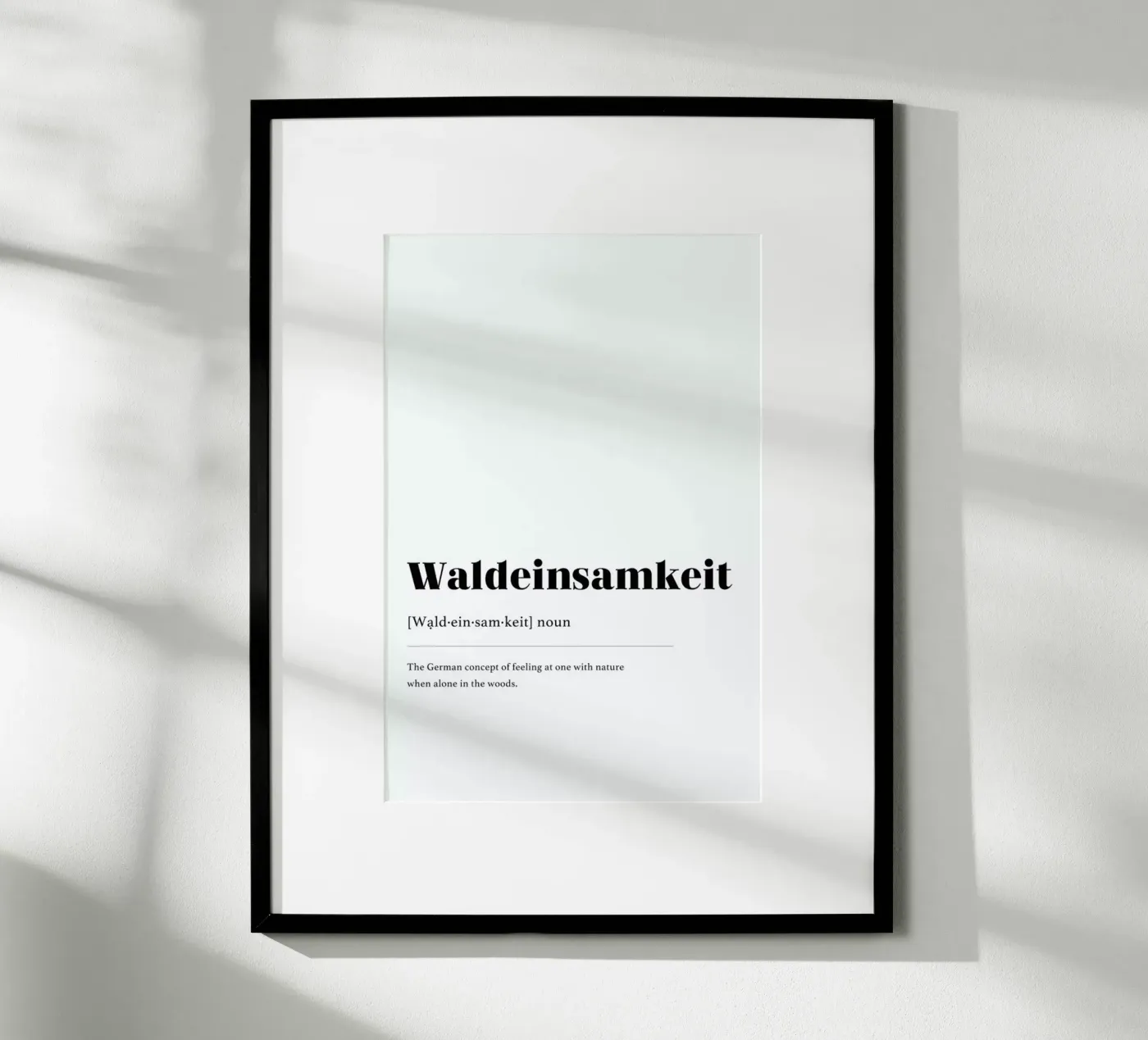 Waldeinsamkeit poster da daylight design studio