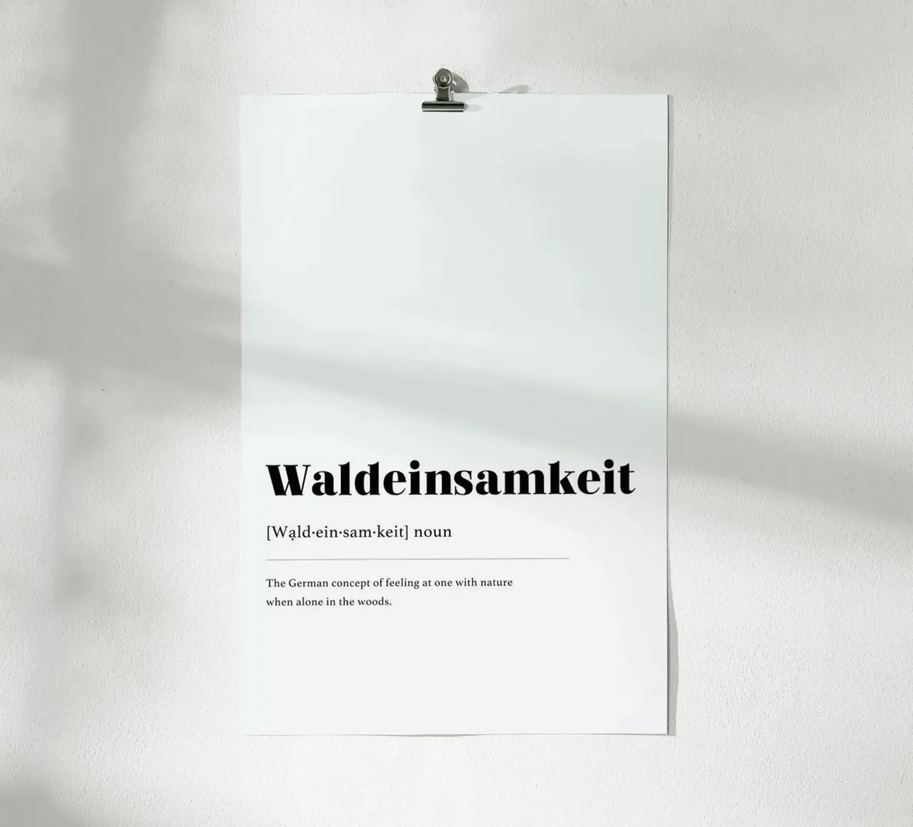 Waldeinsamkeit poster con telaio in alluminio da daylight design studio