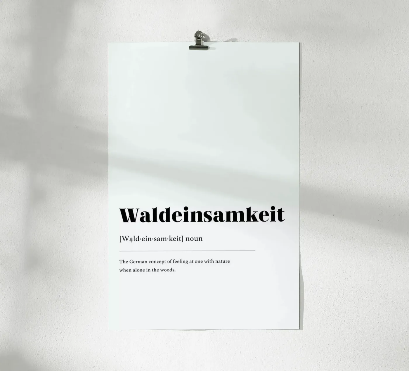 Waldeinsamkeit poster da daylight design studio