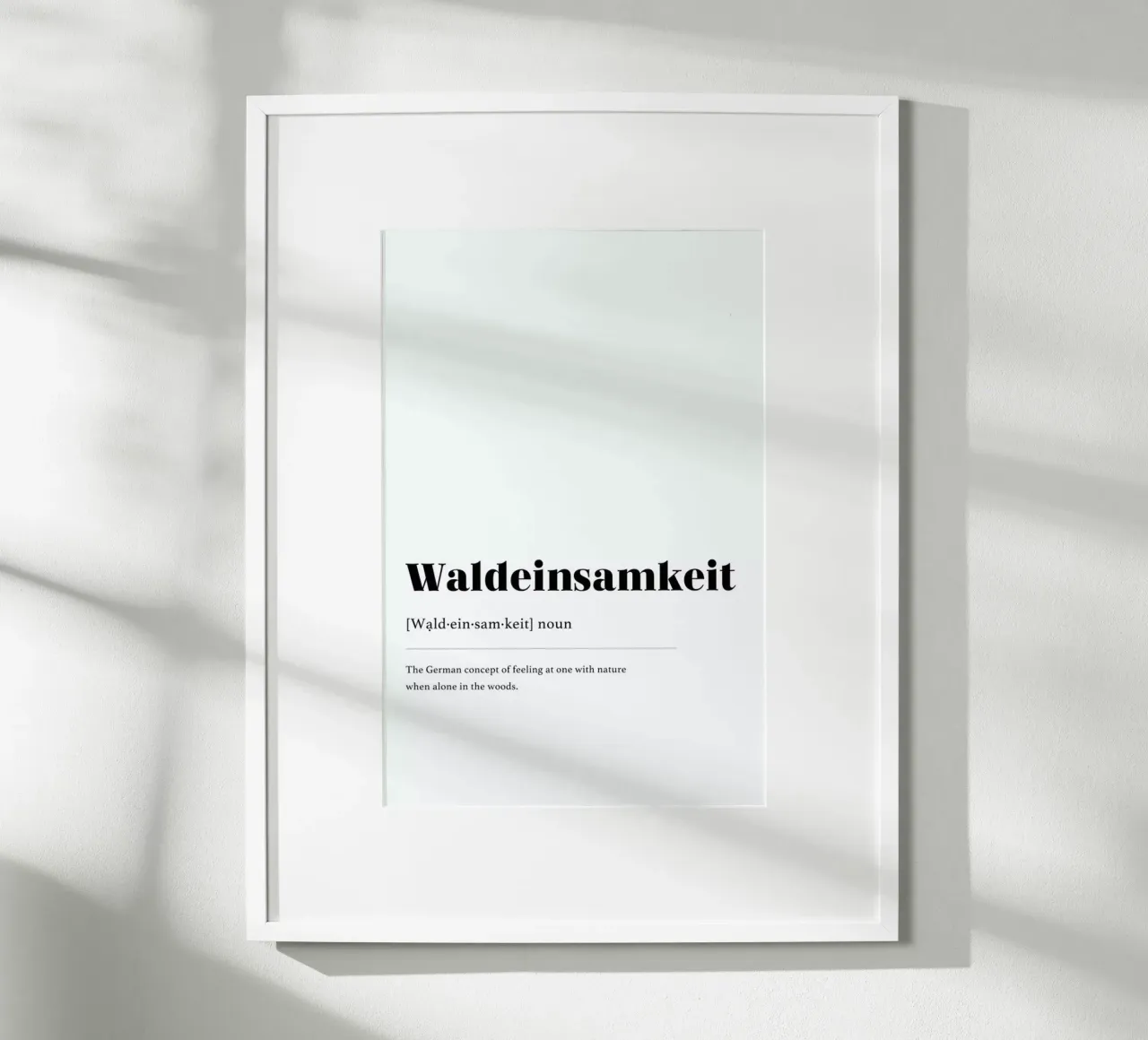 Waldeinsamkeit poster con telaio in alluminio da daylight design studio