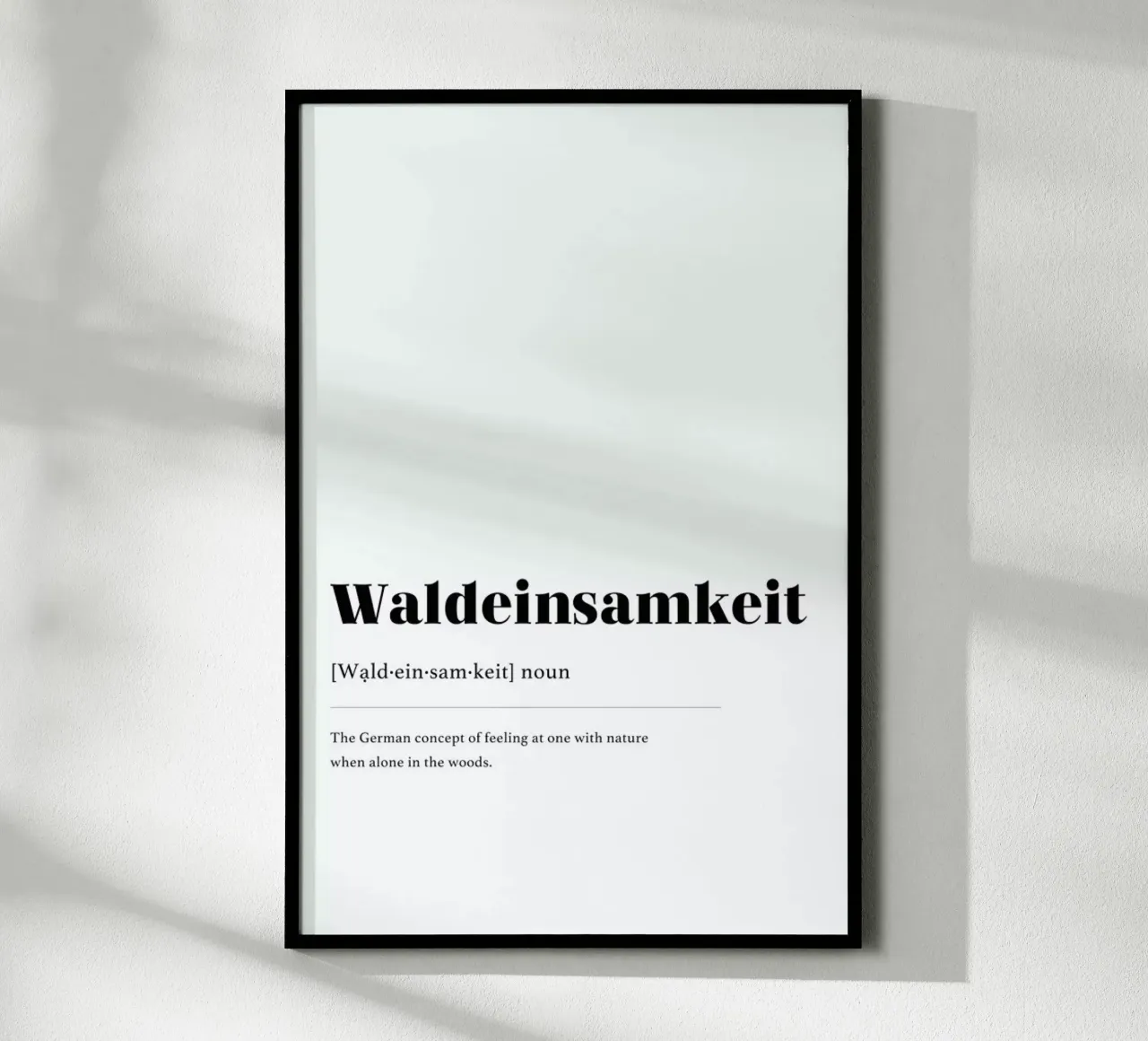 Waldeinsamkeit poster con telaio in alluminio da daylight design studio