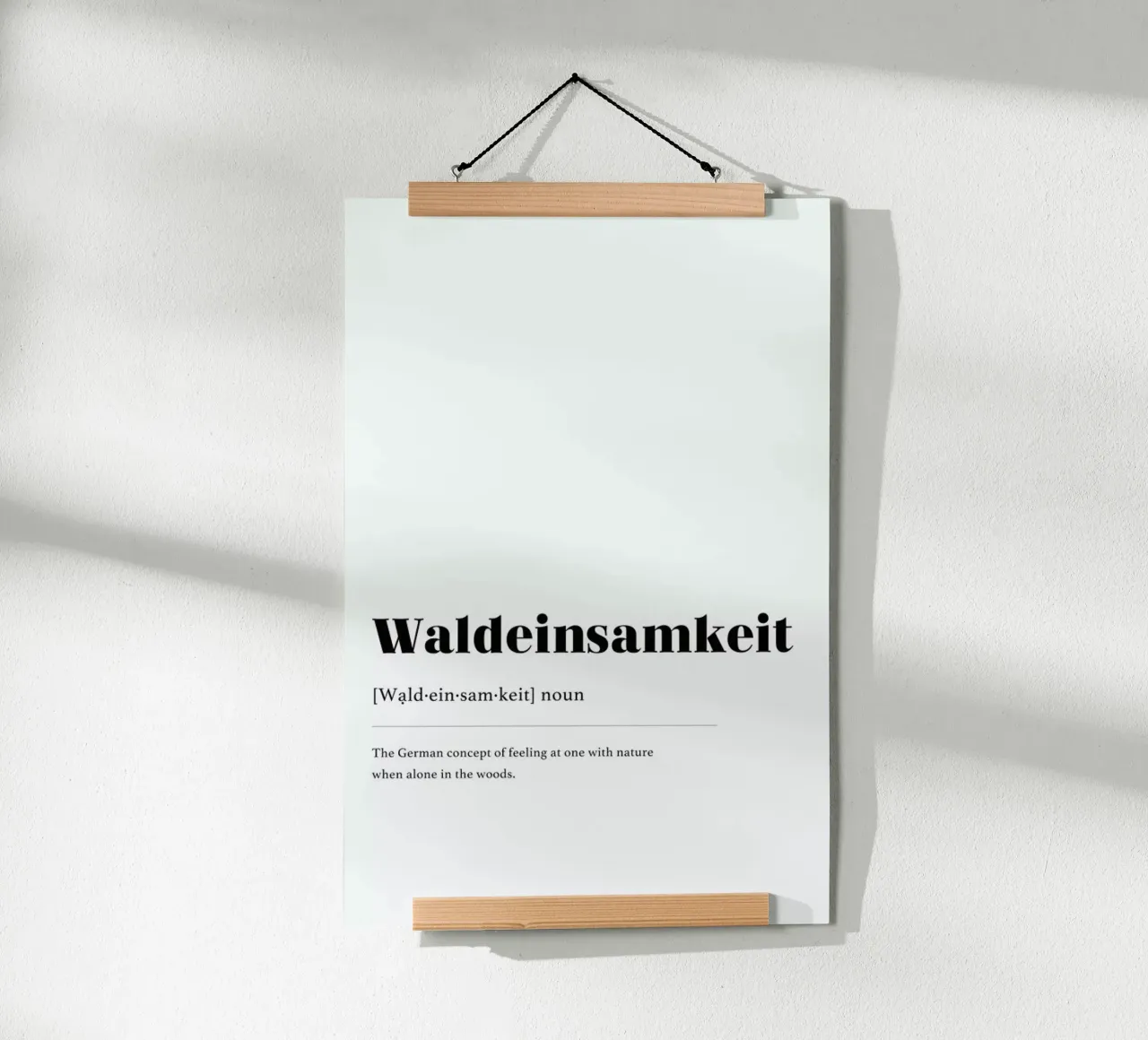 Waldeinsamkeit poster con telaio in alluminio da daylight design studio