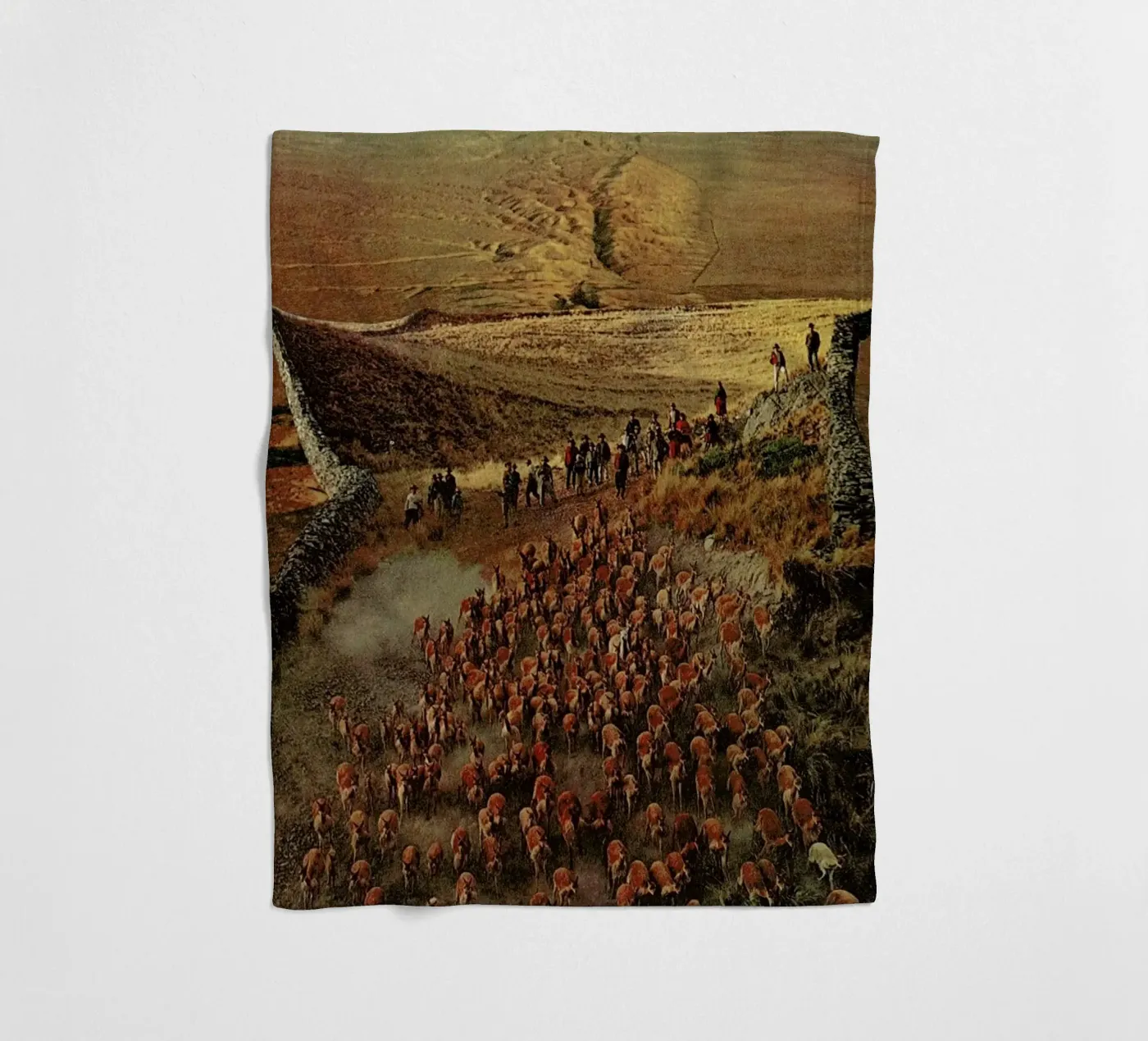 Alpacalypse fleece blanket by Jesse Treece