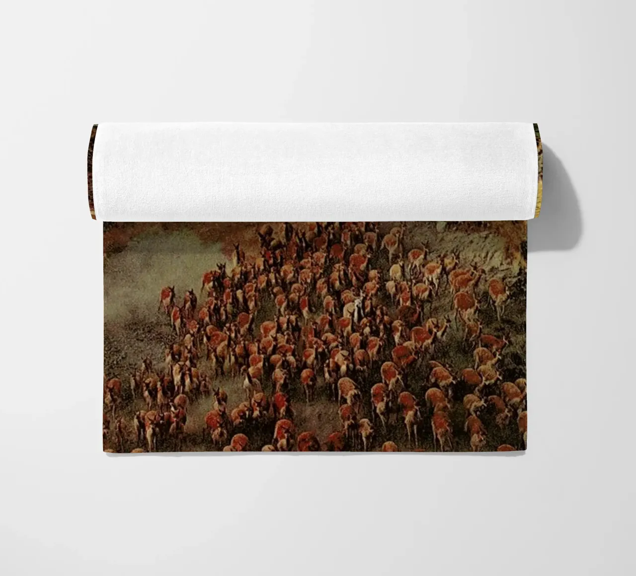 Alpacalypse beach towel by Jesse Treece