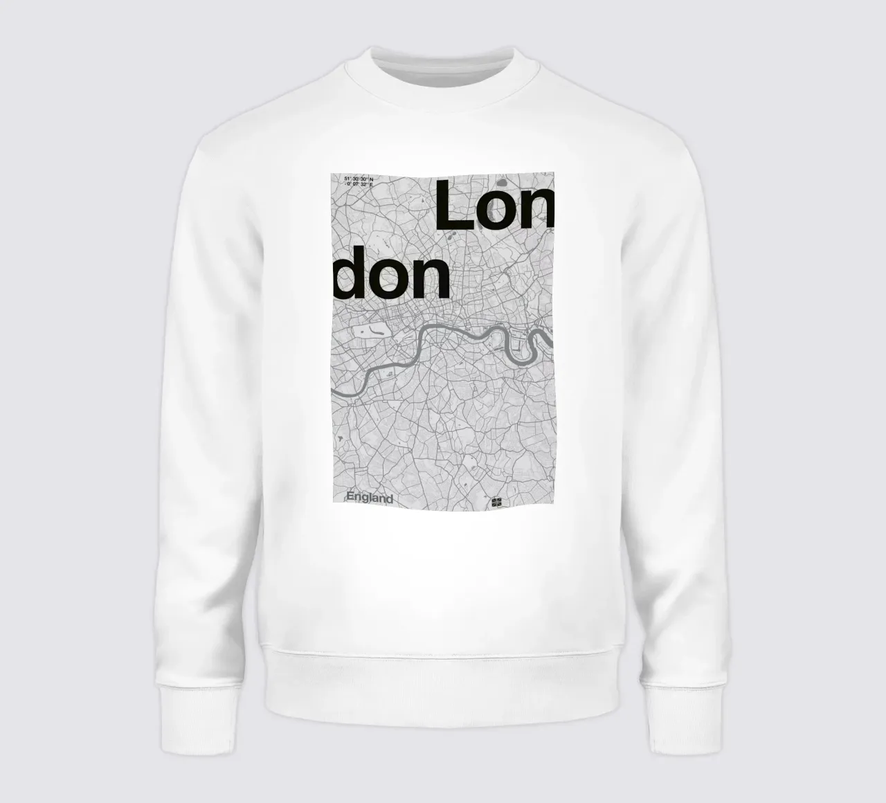 London Minimalist Map felpa da Florent Bodart