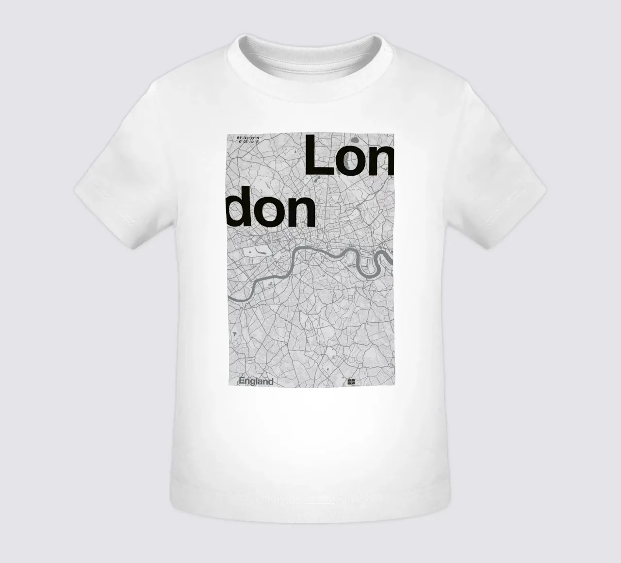 London Minimalist Map maglietta neonato da Florent Bodart
