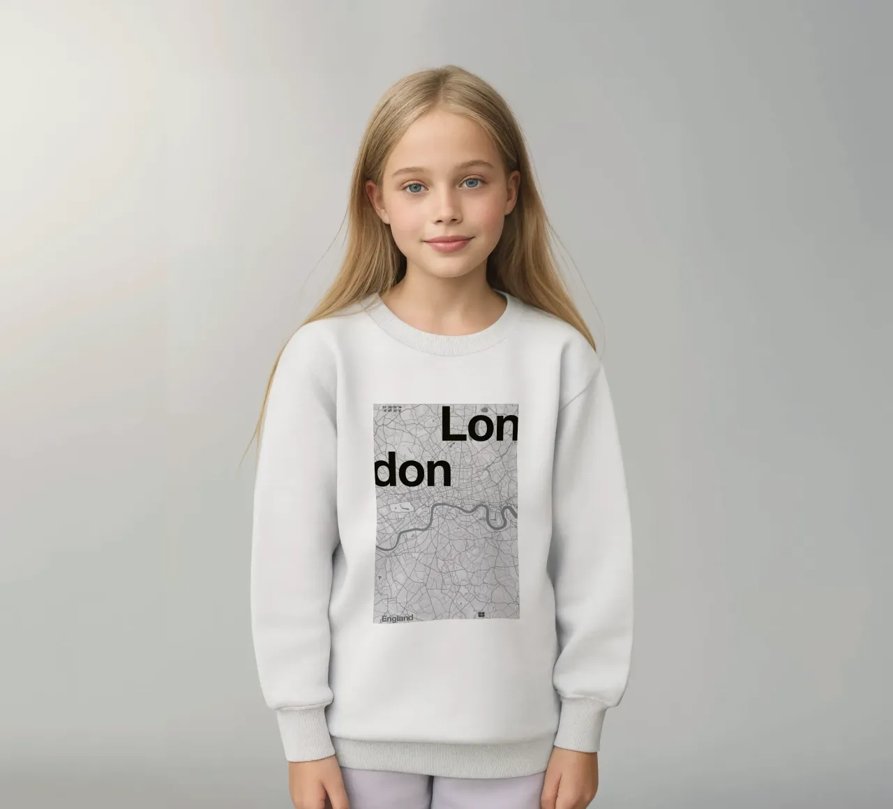 London Minimalist Map felpa bambino da Florent Bodart