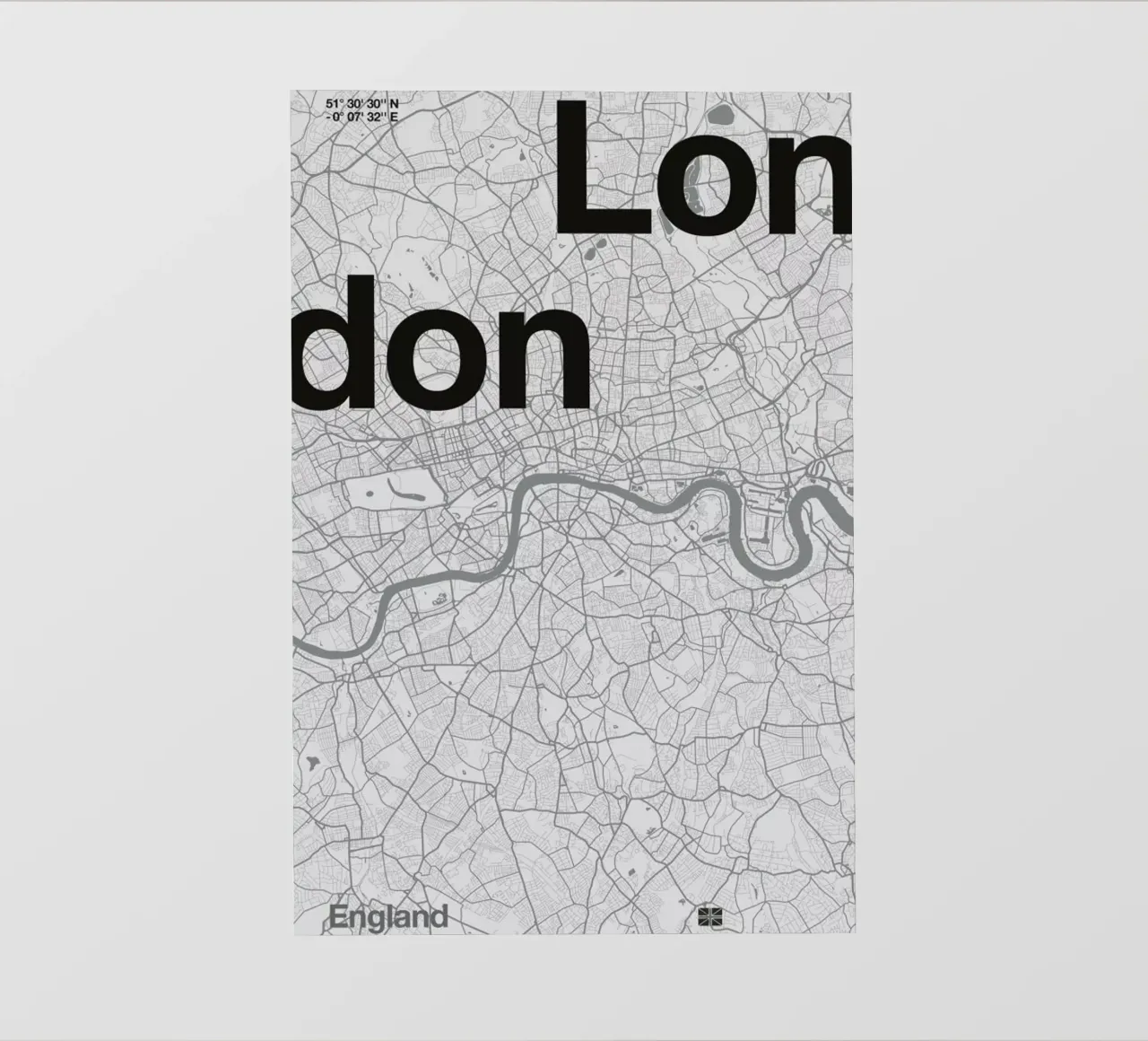 London Minimalist Map telo in pvc da Florent Bodart