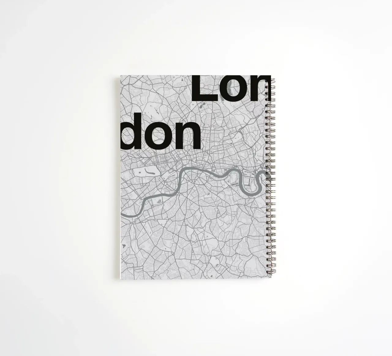London Minimalist Map spiral notebook by Florent Bodart