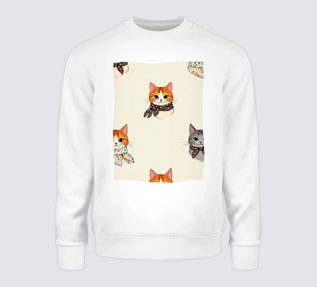 Gatti colorati con sciarpe dal design stravagante felpa da DesignDoodle