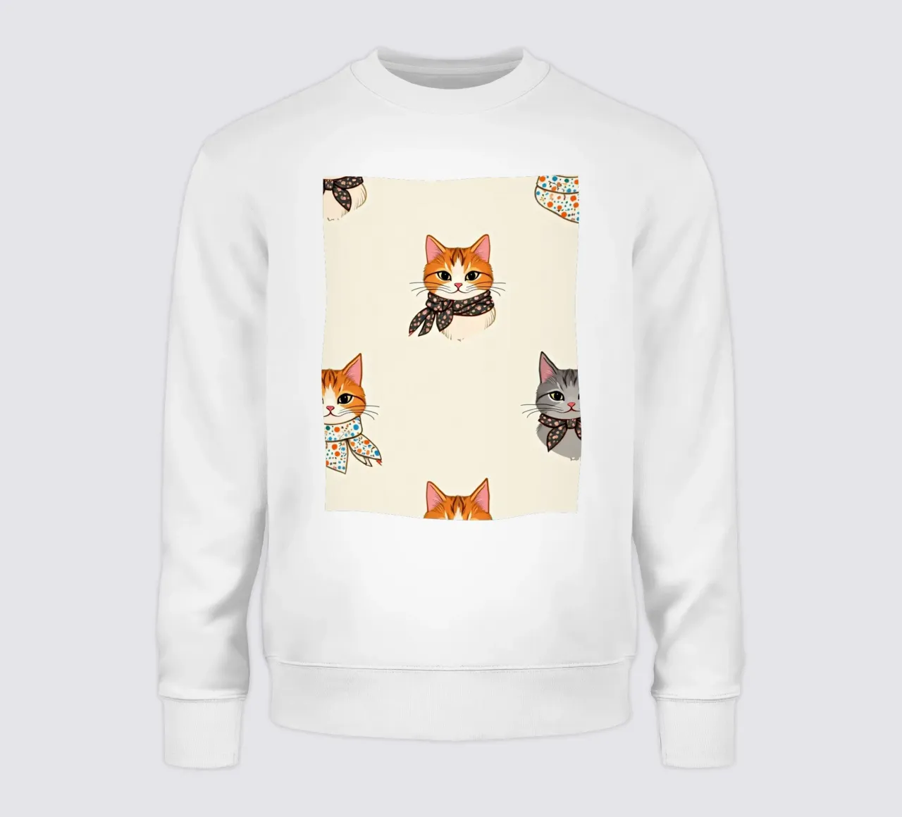 Gatti colorati con sciarpe dal design stravagante felpa da DesignDoodle